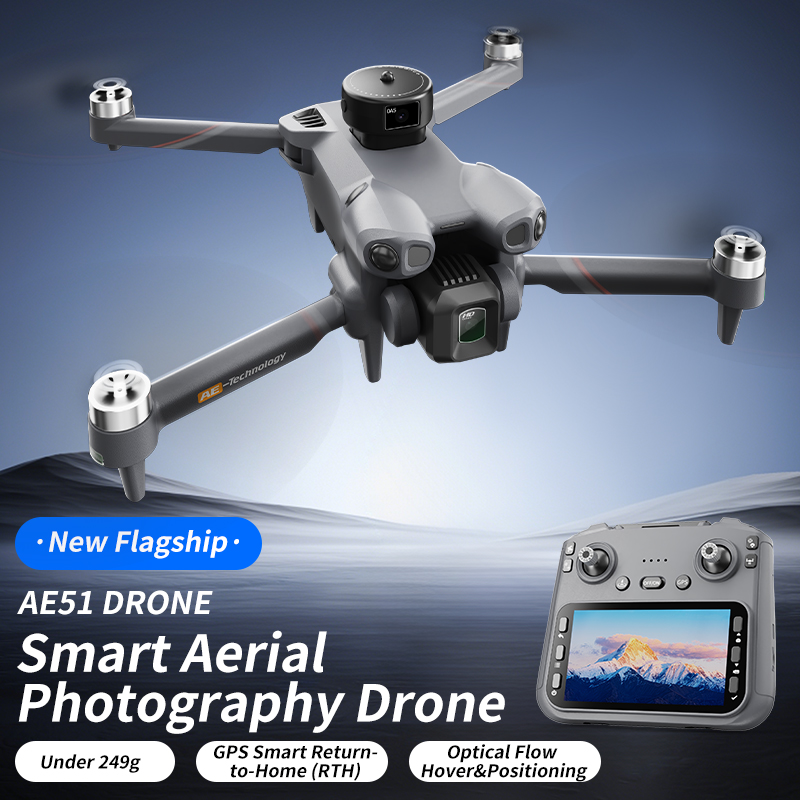 Rc Helicopter Large - Opvouwbare RC Quadcopter AE51 GPS Drone